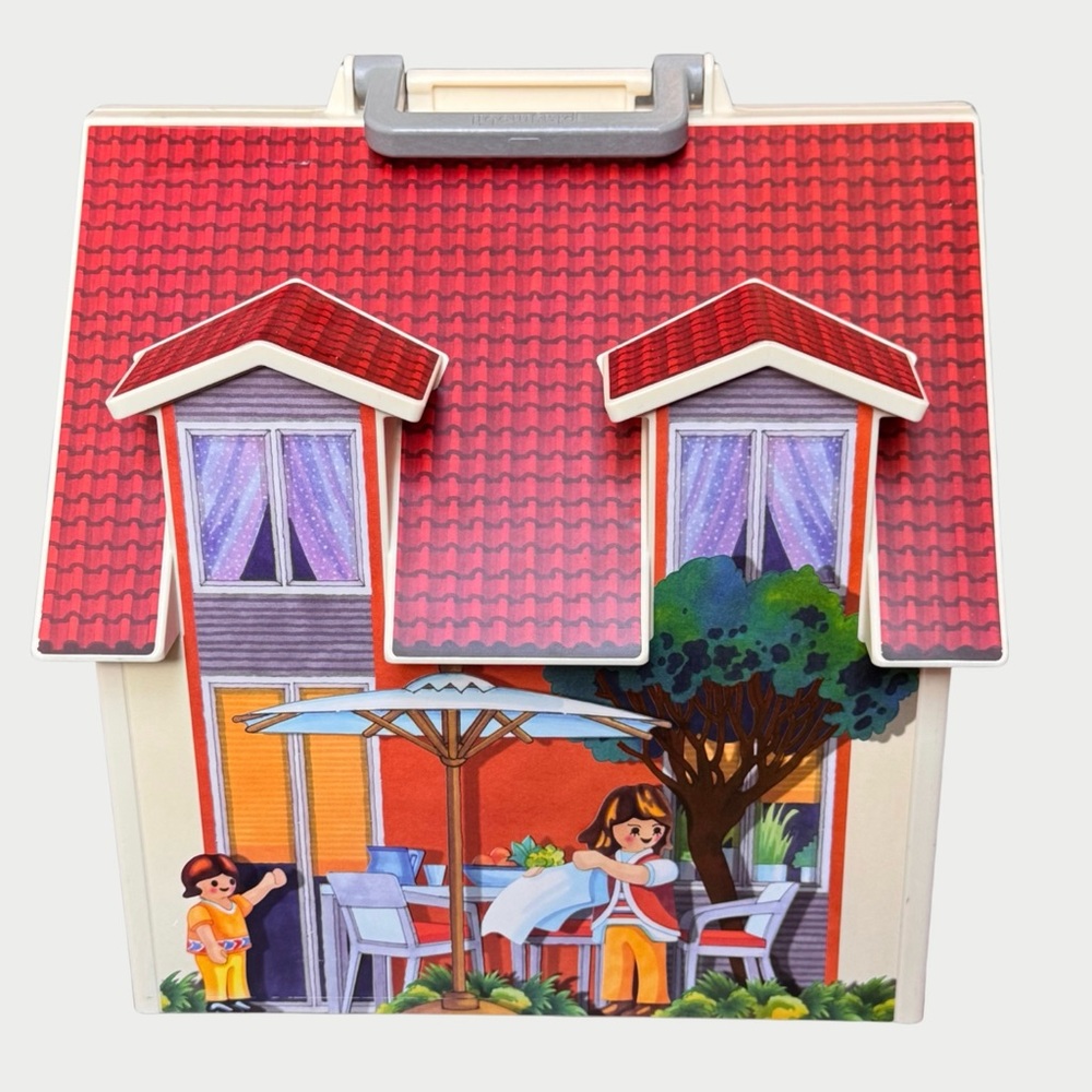Playmobil Take Along Modern Doll House Geobra with Handle Play Home Case 2005